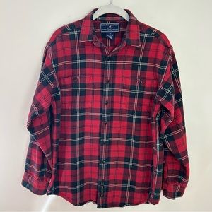 Vintage RALPH LAUREN SPORT Flannel Button Down Shirt‎ Large L